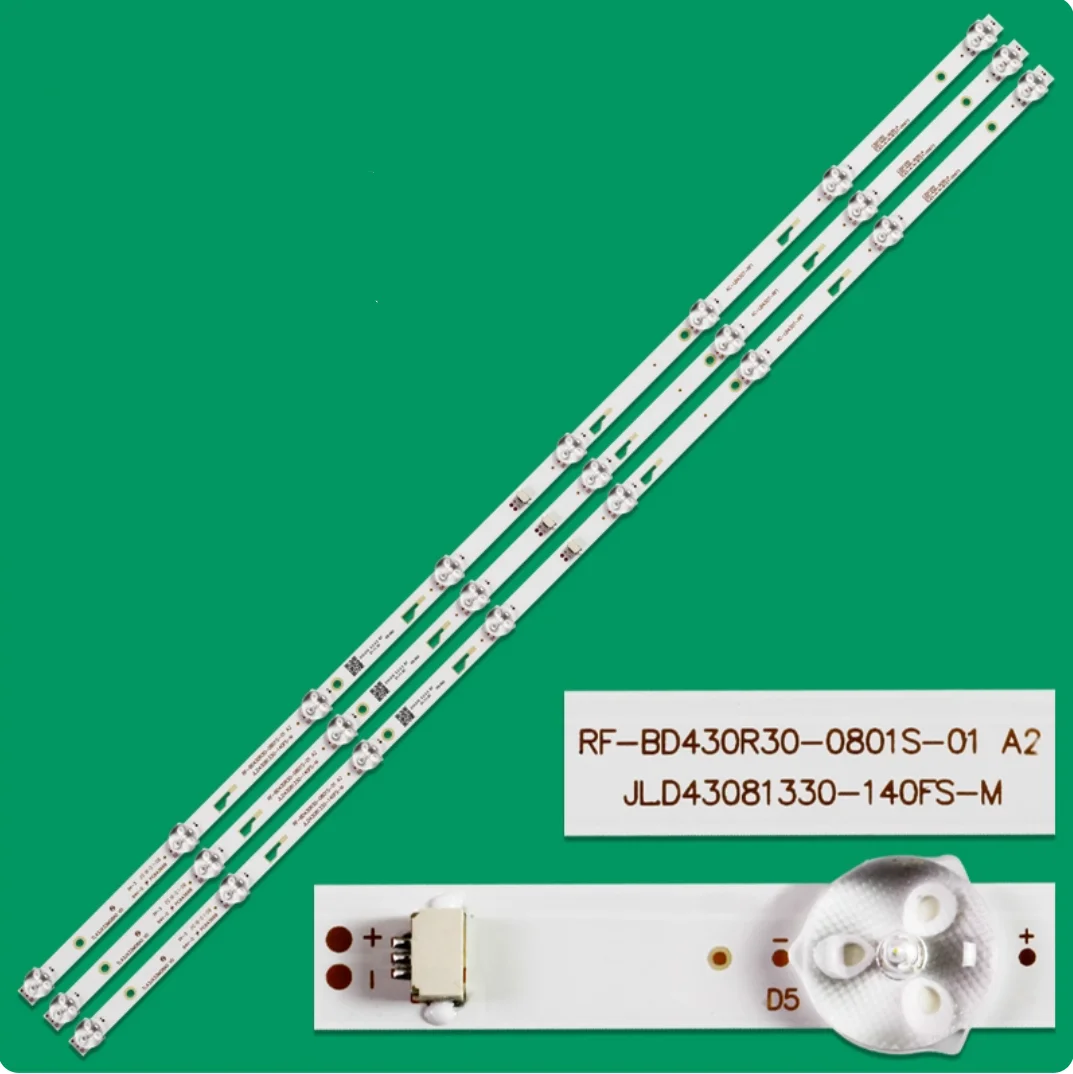 

Светодиодная лента для Hisense 43H65009 HKP43F16 PLE-43S07FND T43D16SF-01B RF-BD430R30-0801S-01 T43D18SFS 43D1620 JL.D43081330-140FS-M