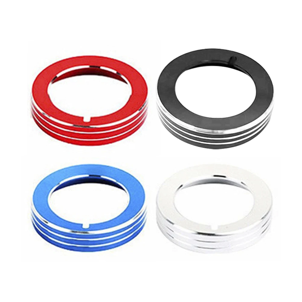 1Pc Aluminum Alloy Car Center Console Headlight Adjust Decorative Ring for Ford Mustang 2015 2016 2017 2018 2019 2020 2021