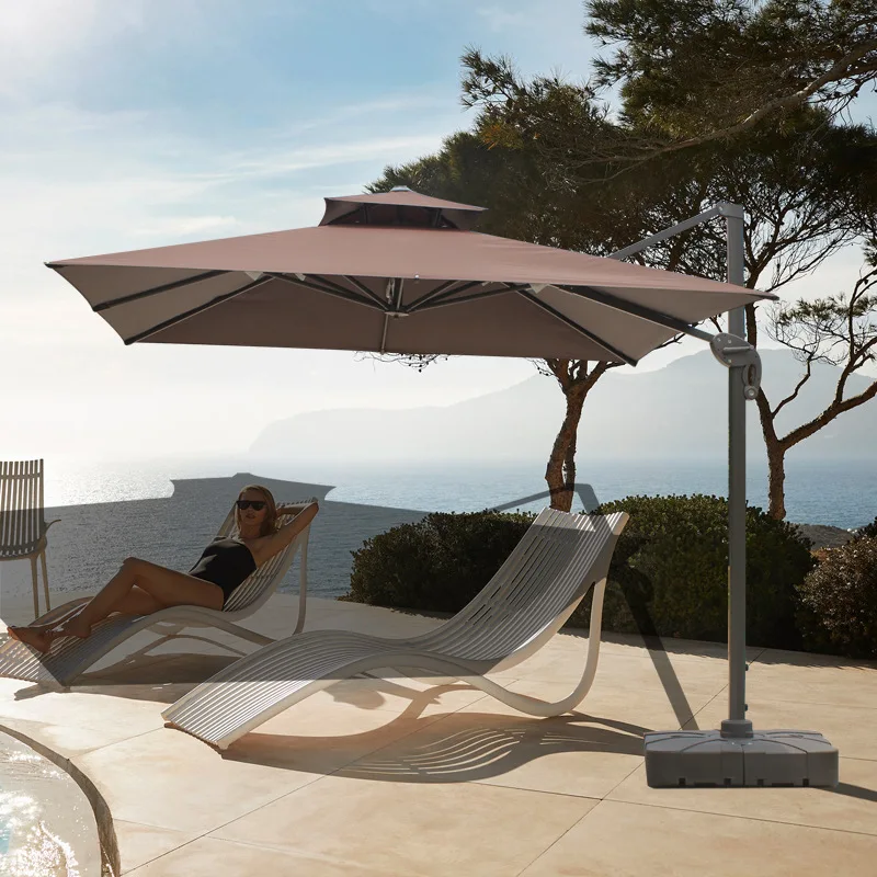 

Outdoor Parasol Court Umbrella Garden Terrace Large Sun Umbrella Shed Commercial Stall Balcony Villa Outdoor Roman Umbrella