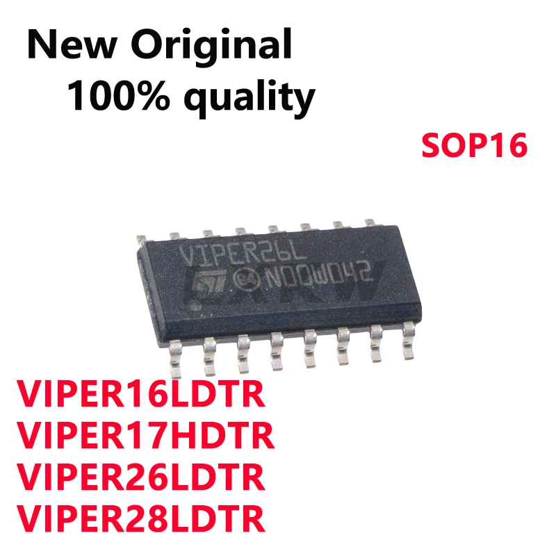 5/PCS New VIPER16LDTR VIPER16L VIPER17HDTR VIPER17H VIPER26LDTR VIPER26L VIPER28LDTR VIPER28L SOP16 Power management chip