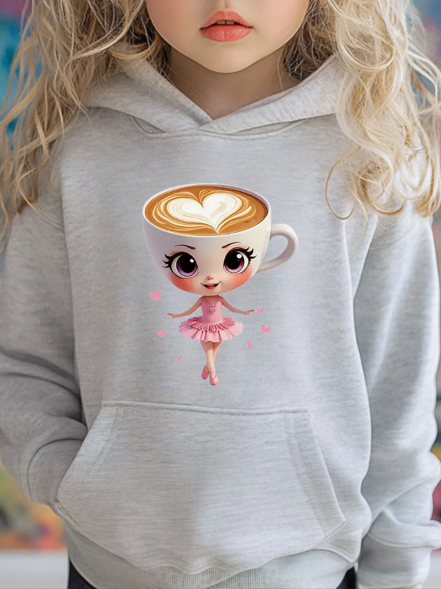 

Повседневные и модные толстовки для девочек и мальчиков, осенние и зимние толстовки для молодых людей с принтом «Балерина Капучино»