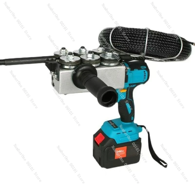 Low Price Electric Lithium Battery Wire Pulling Machine Fully Automatic Electrician Water Pipe Universal Steel Wire Pipe Puller