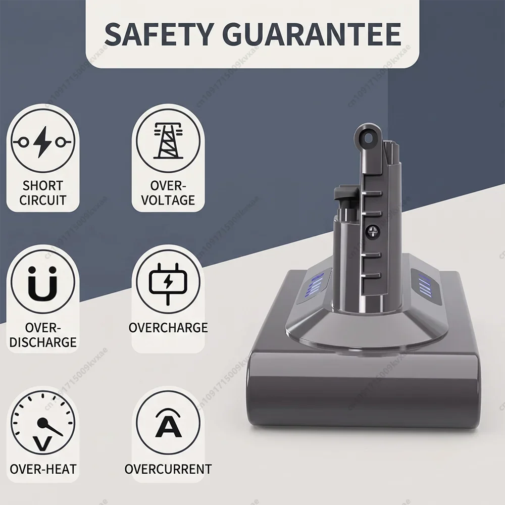 6.0Ah 25.2V Rechargeable Lithium Battery for Dyson V10 SV12 Series Animal Absolute Handheld Vacuum Cleaner Power Tools