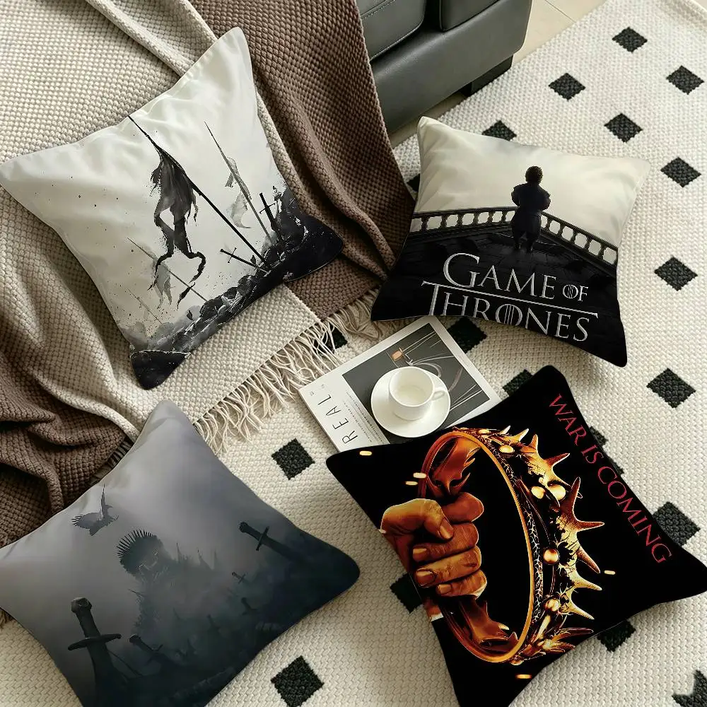 Film G-Game Of T-Thrones Office Cushion Pillowcase Car Cushion Cover45X45CM Lumbar Pillowcase Sofa Pillowcover