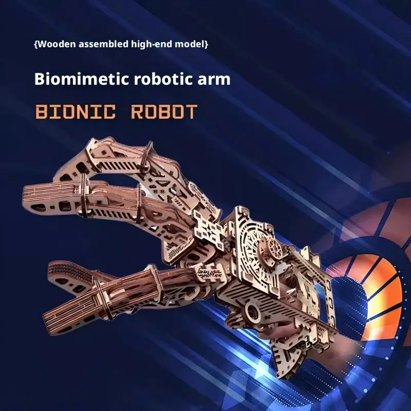 

OUZEY 3D деревянная головоломка с механическим когтем, модель DIY в сборе с подвижными деталями, декор стола, подарок для подростков и взрослых