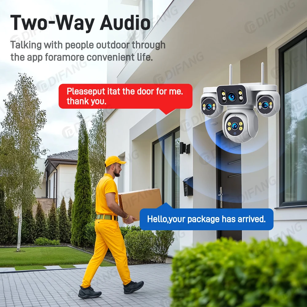 DIFANG 10K 20MP واي فاي كاميرا الأمن في الهواء الطلق 12X التكبير PTZ تتبع السيارات للرؤية الليلية اللاسلكية CCTV IP كاميرا مراقبة #5