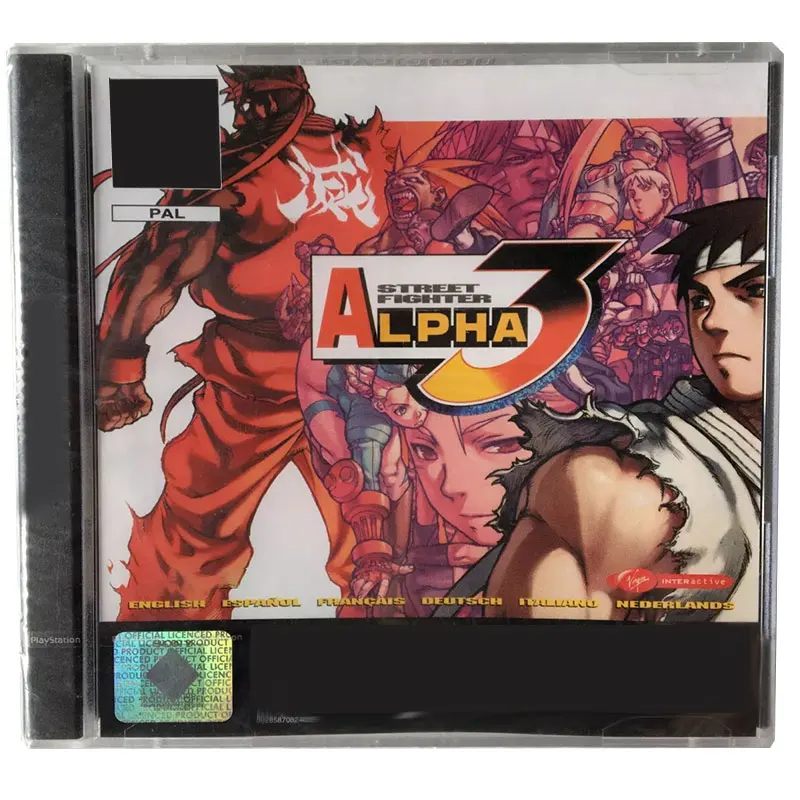 PS1 Street Fighter Alpha 3 PAL Copy Disc Game Black Bottom Unlock Console Station 1 Retro Optical Driver Video Game Part