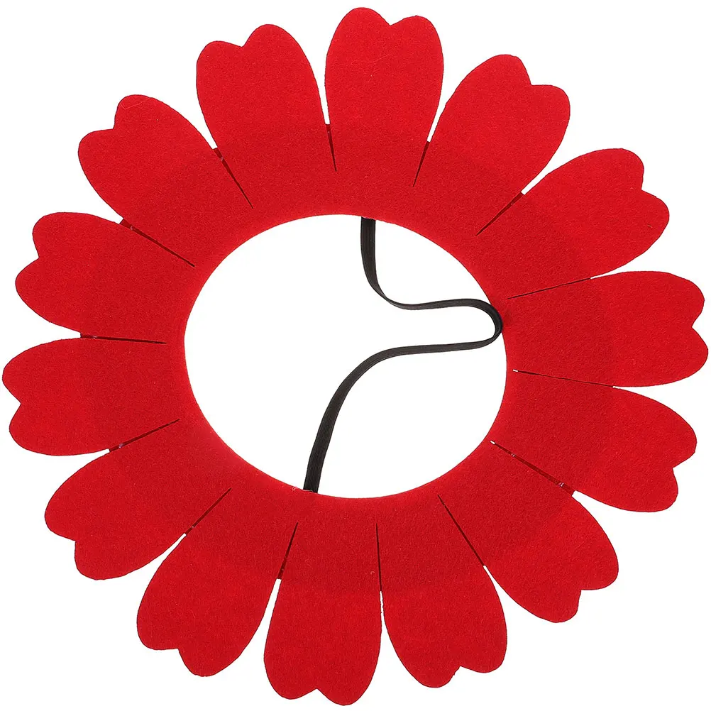 

Sunflower Headgear Cosplay Headpiece Hat Props Dance Party Felt Cloth Costume Cap
