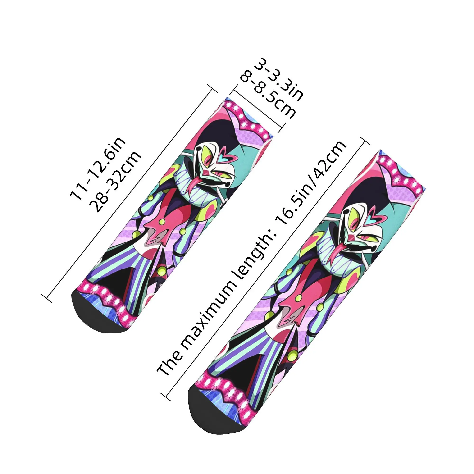 جميع المواسم Fizzarolli Helluva Boss الجوارب Harajuku امتصاص العرق الرياضة الأوسط جوارب أنبوبية جوارب الموضة الناعمة للرجال والنساء #2