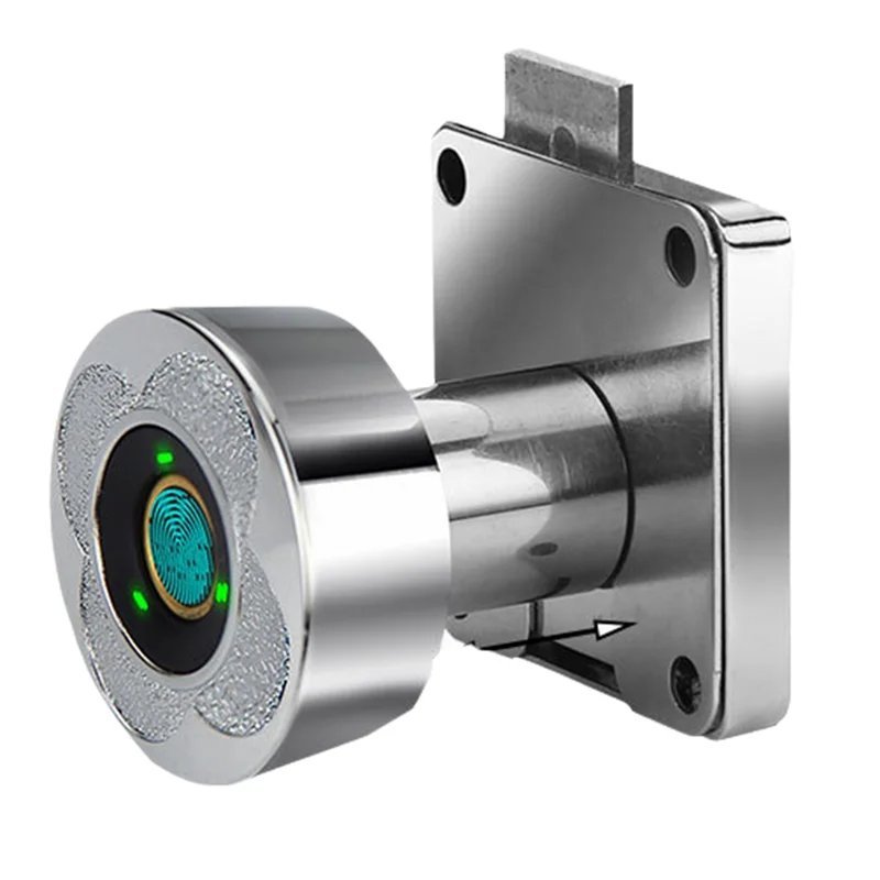 N05R Fingerprint Lock No Punching Biometric Electronic Door Lock With Tricolor Lamp For Office And Home