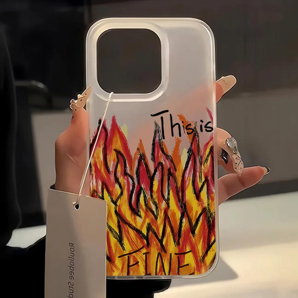 Flammenmuster Transparente Handyhülle für iPhone 13 Hülle iPhone 11 15 14 12 16 Pro Max Plus 13 Mini stoßfeste Softcover Coque