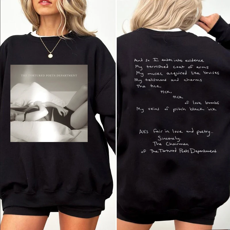 The Tortured Poets Department Sweatshirt Women TTPD Swiftie Kelce Hoodies The Eras Tour Crewneck Sweatshirts Chairman Merch Tops