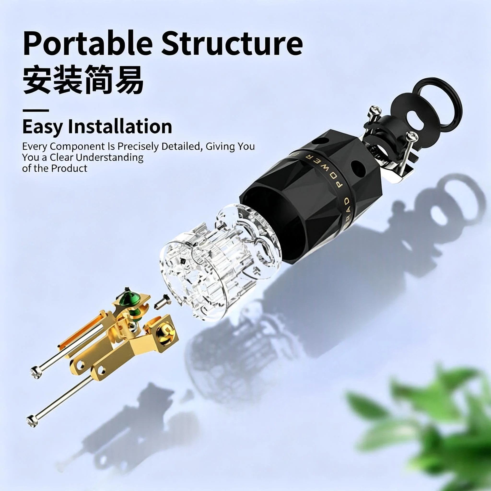 Viborg Audiophile Reinkupfer US-Stromanschluss Rhodium-Beschichteter Stecker DIY HiFi-Verstärker Audio-Stromkabel Ersatz – Detail 6