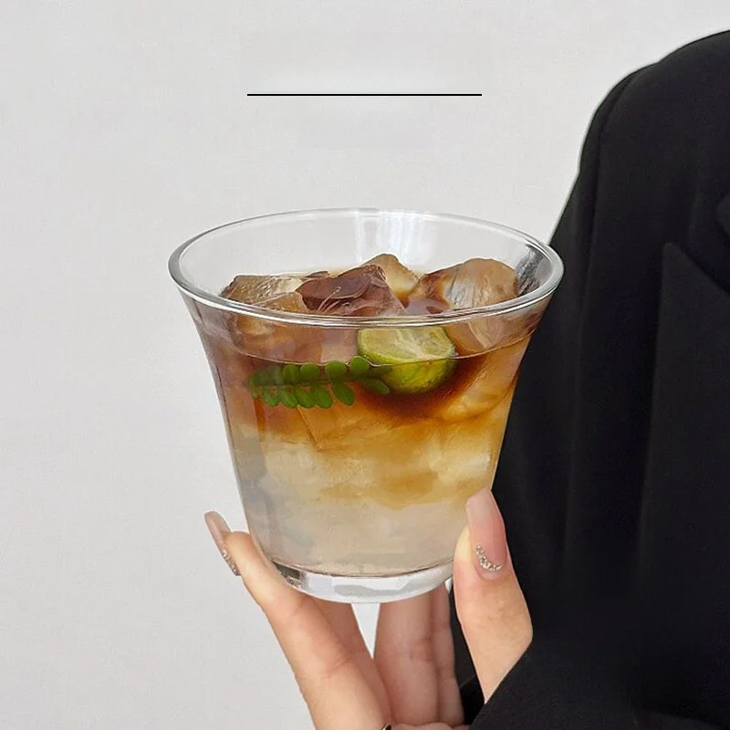 

Wide-Mouth Crystal Glass Cup for Office And Restaurant Coffee And Whiskey Drinking Glass Vietri Mare Cocktail Glass