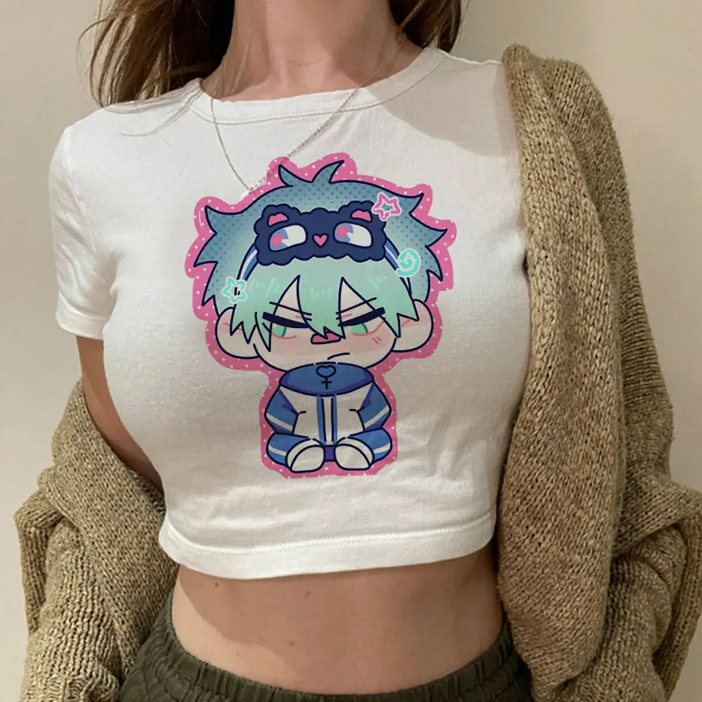 Alien Stage crop top recortado shoujo estilo menina Grunge coquete dos anos 2000 Top feminino estético