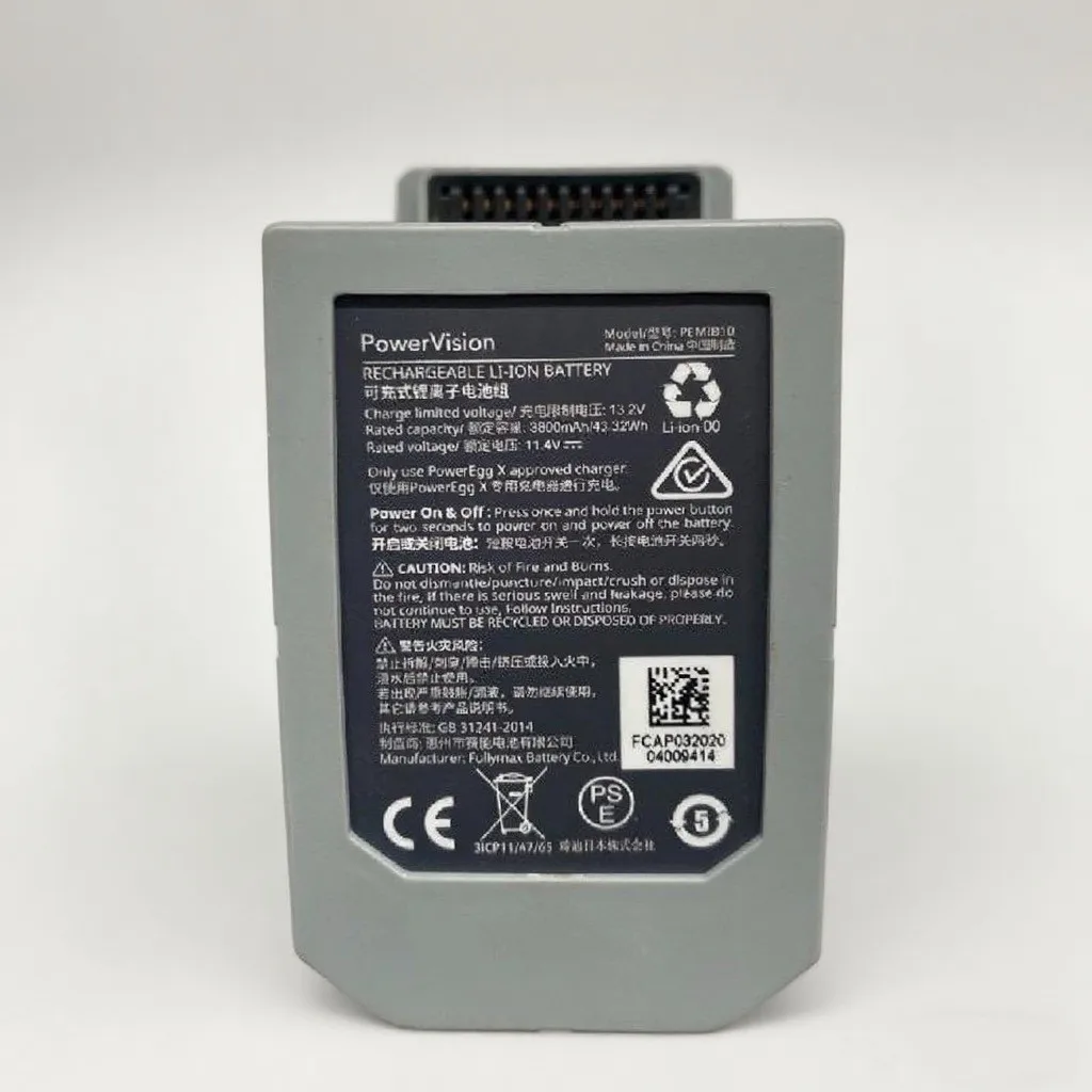 100%Original 11.4V 3800mAh for PowerVision PowerEgg X PEMIB10 Drone Rechargeable Battery