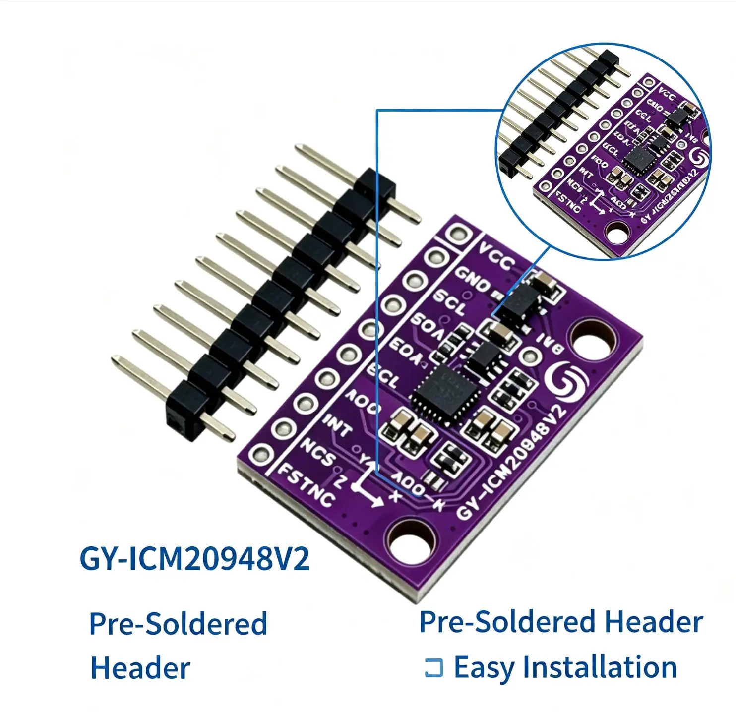 High‑Accuracy 9‑Axis Motion Sensor Module BNO080 BNO085, IMU Accelerometer Gyro‑Sensor Accessory For Virtual Reality & DIY