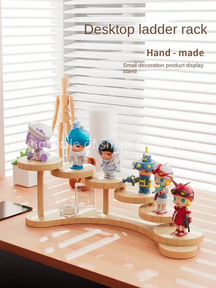 

Solid wood desktop storage rack desk multi-layer storage art area cosmetics small ornaments display arrangement flower rack