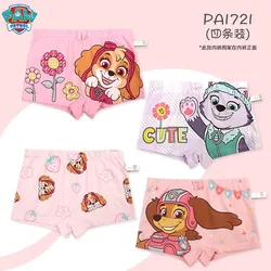 Genuine 4PCS Design Children Girls Panties Cotton Soft Pretty Cartoon Underpant Child Underwear for Girls Kids Boxer Breathable