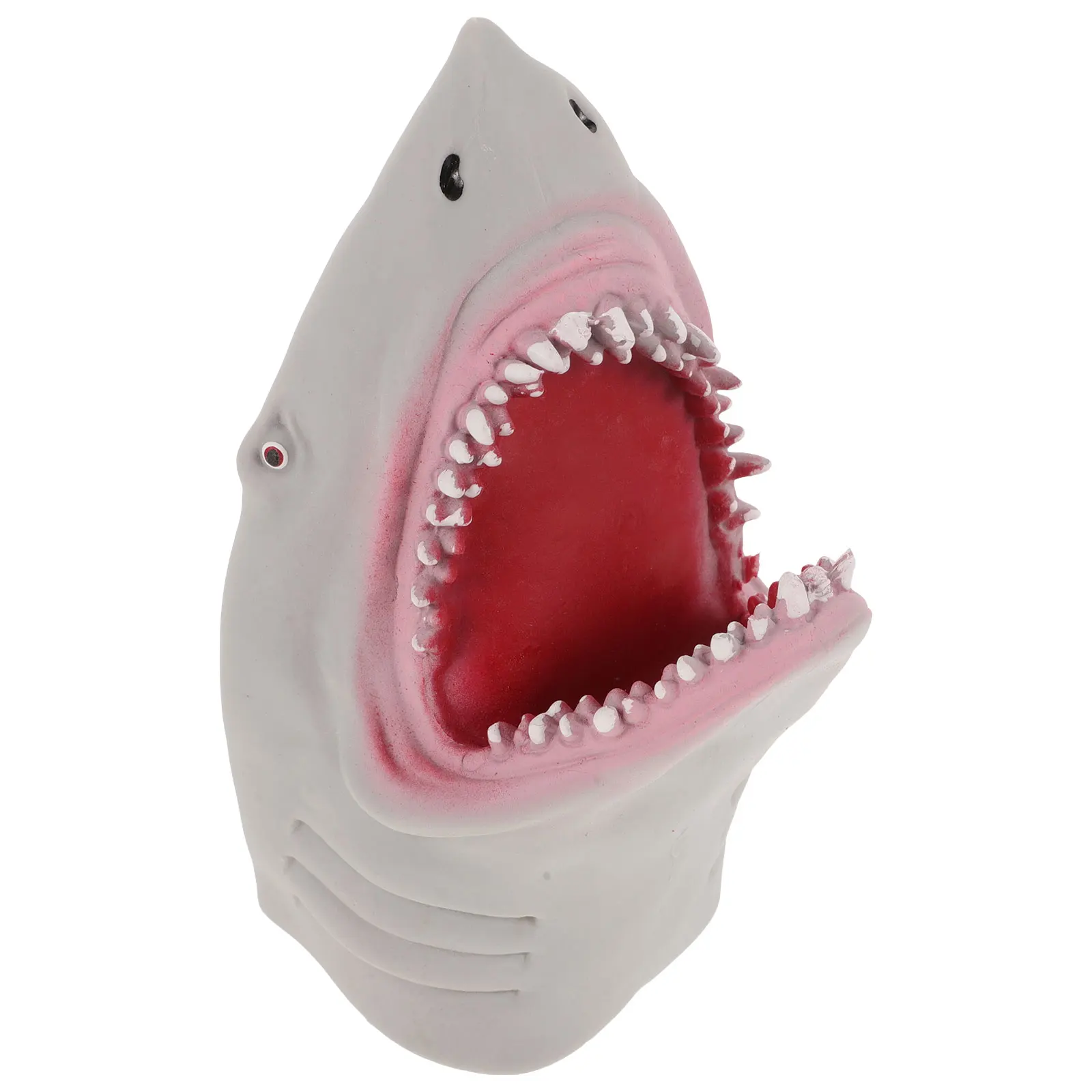 หุ่นมือรูปฉลาม 1 ชิ้น ของเล่นเด็กแบบอินเทอร์แอคทีฟ ธีมมหาสมุทร ถุงมือจำลองสำหรับเล่านิทาน สนุกสนาน เรียนรู้ การสื่อสาร