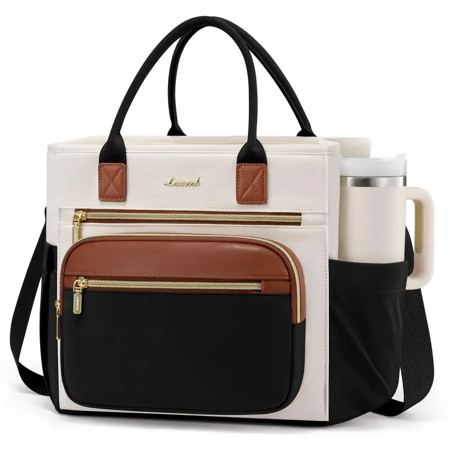 

Изолированная сумка для обеда для женщин, женский ланч-бокс для взрослых с широким отверстием, большая герметичная сумка-холодильник для работы, пикника, пляжа, семейного колледжа, Lun