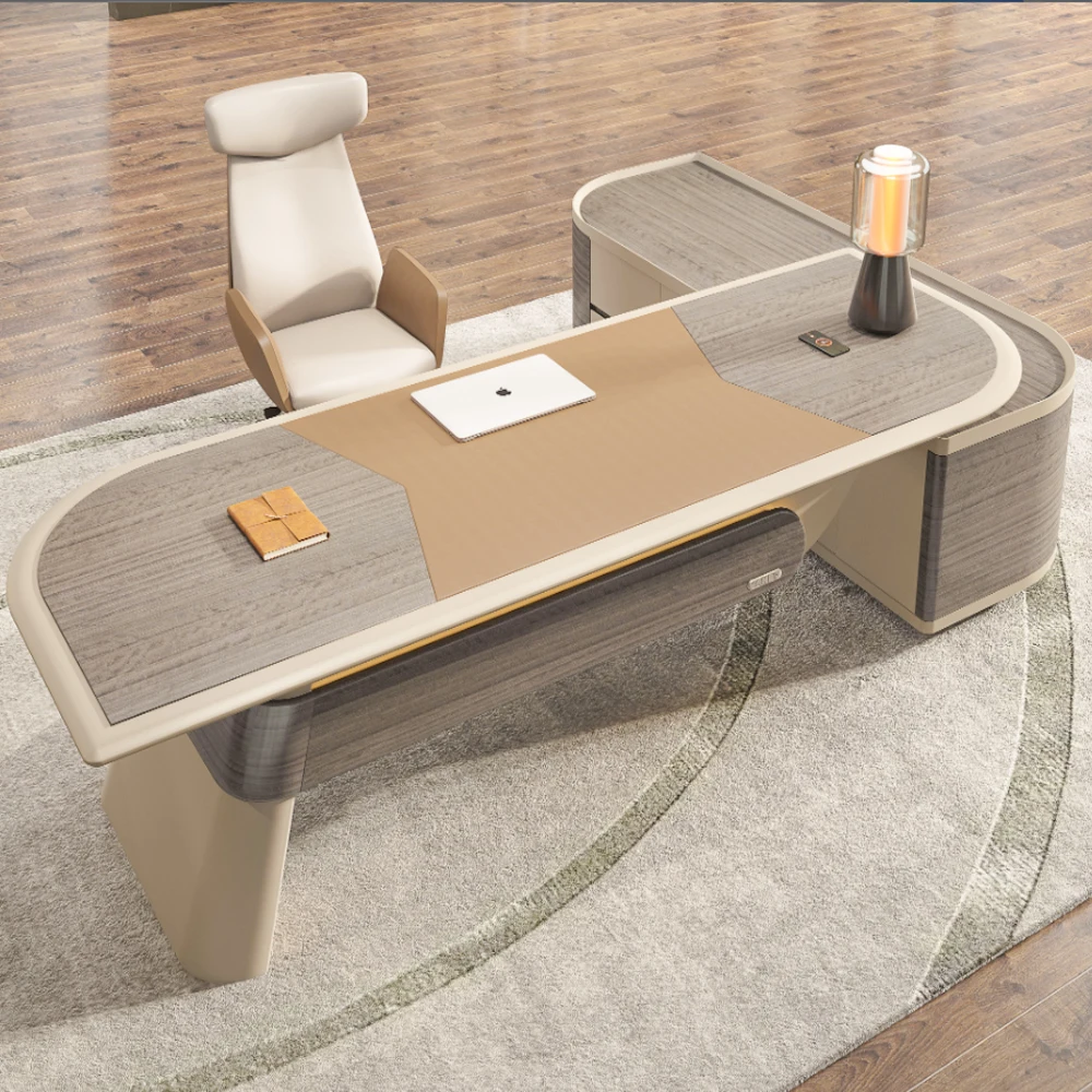 China Wholesale OEM Custom Solid Wood Style Modern Office Furniture Wooden Executive Desk Desk Design