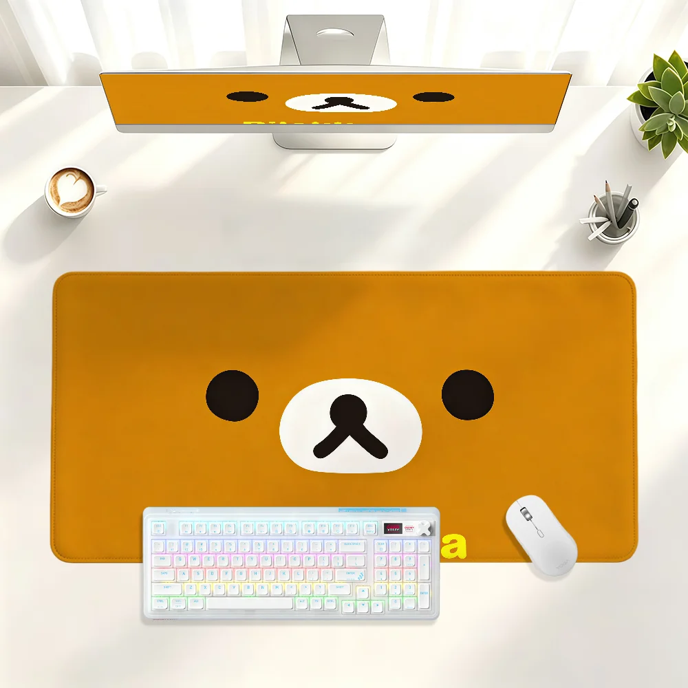 Cute R-Rilakkuma K-Korilakkuma Mouse Pad Large Non-slip Lockedge Desktop Computer Desk Mat Keyboard MousePad Office Game Student