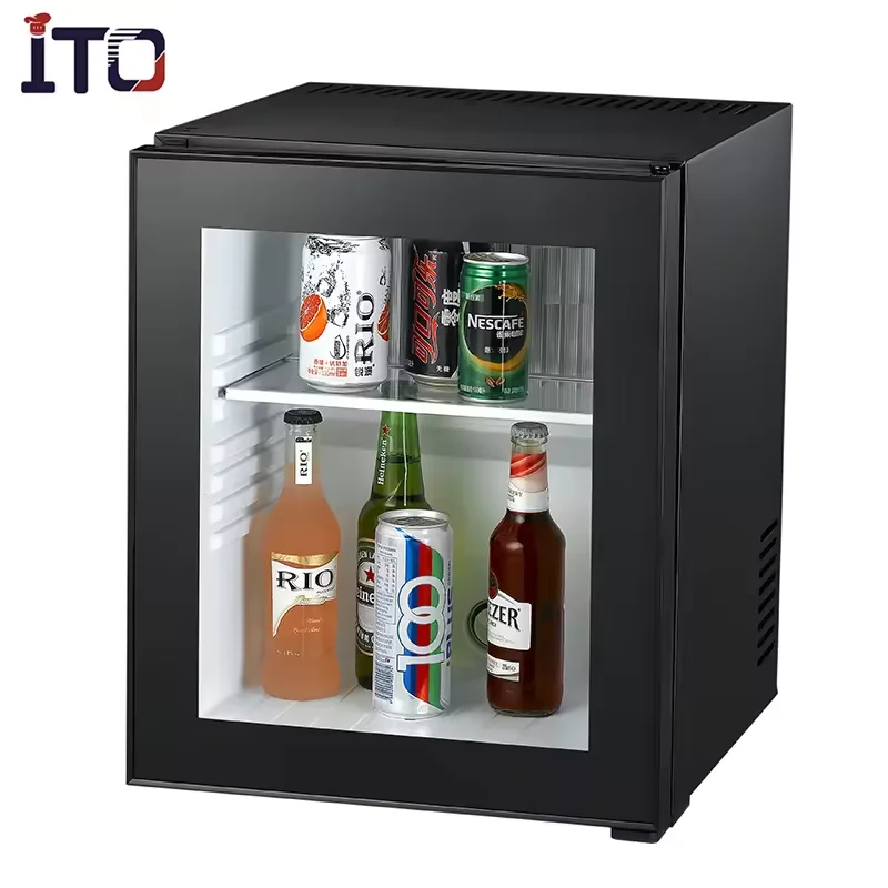 Minibar electrónico clásico para puerta de vidrio, minibar para hotel, venta directa de fábrica, gran oferta