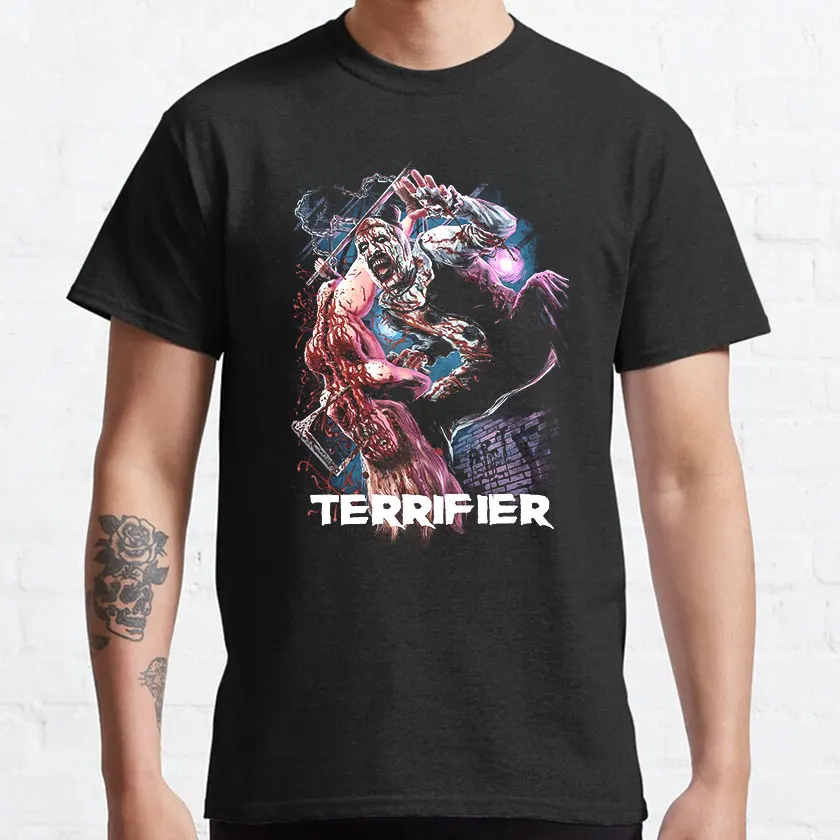 

More Then Awesome Terrifier Movie Horror Art The Clown scary film For Halloween gift printed T-Shirt for men plus size clothing