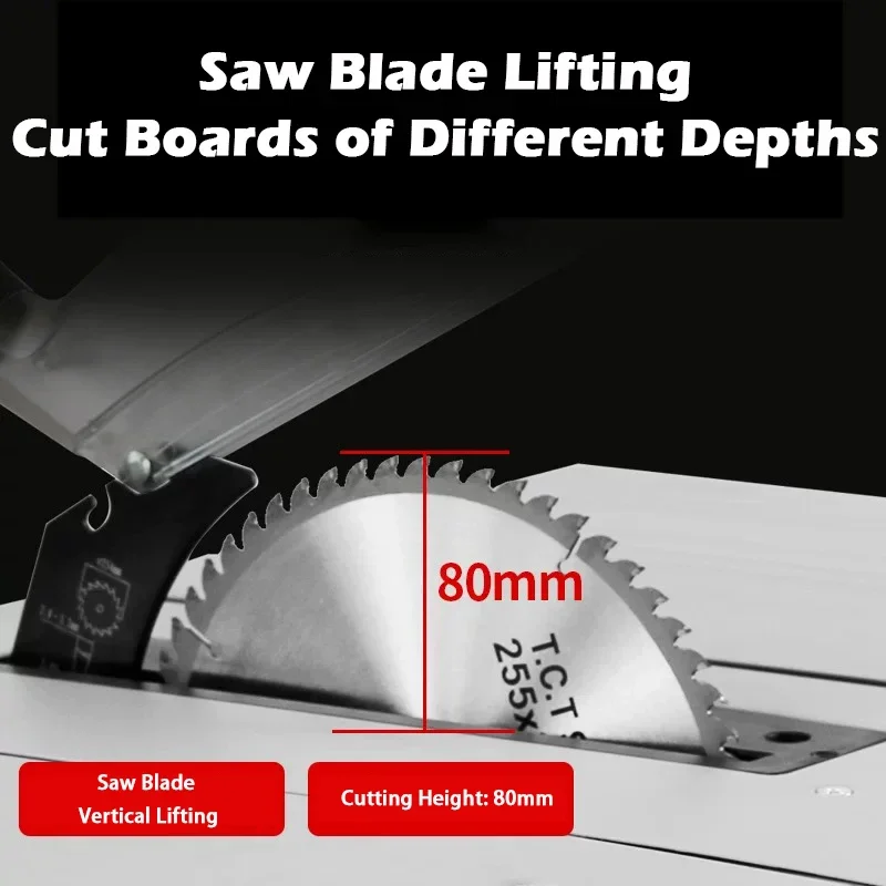 10-Inch Household Miniature Woodworking Table Saw Electric Multi-Function Precision Dust-Proof Decoration Cutting Machine