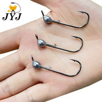 JYJ  0.7g-10g Obtuse angle blood hook for Micro-object auxiliary hook soft worm jig Lure Hook Jig Fishing Tackle Hooks