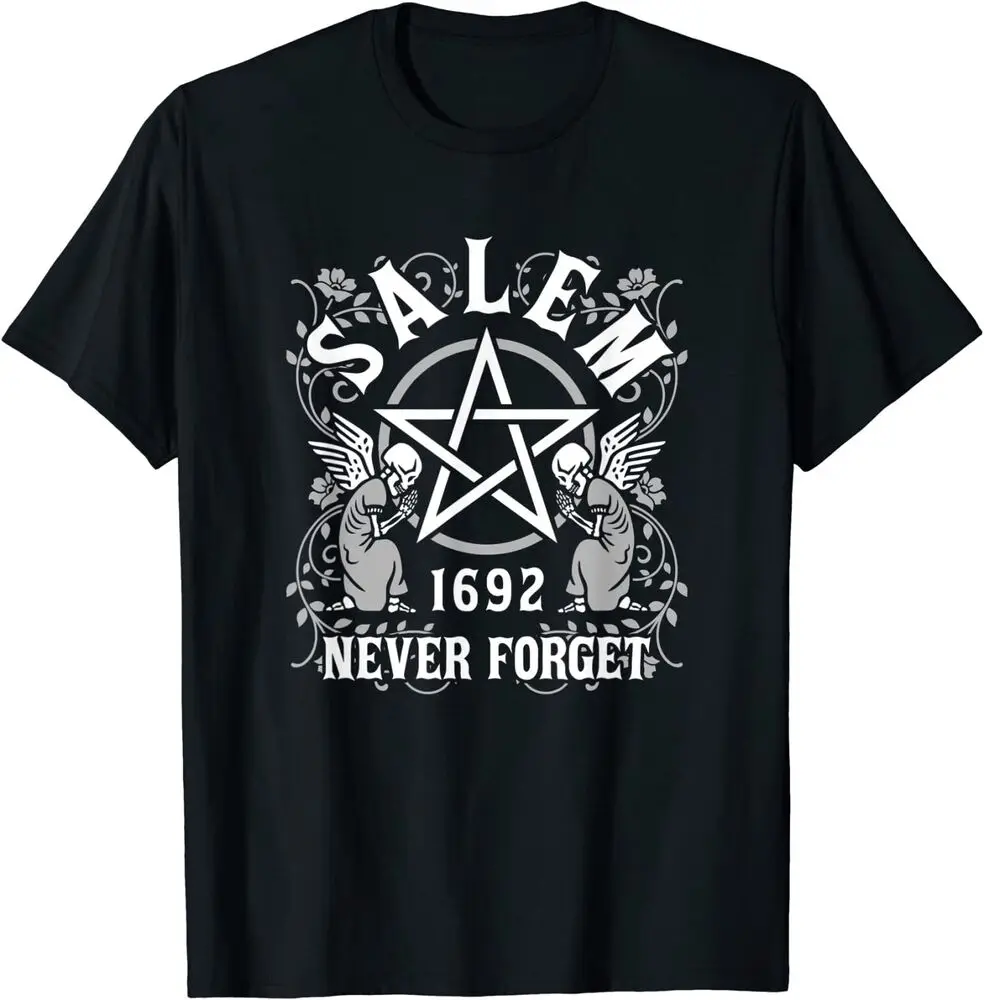 Salem Massachusetts Witch Coven Pentacle Never Forgets 1692 T-Shirt Unisex T-shirts Casual Cotton Luxury Brand