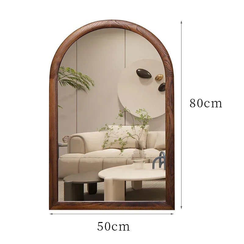 

Дерево ретро черный орех четырехлистный клевер вход B & B подвесное зеркало специальной формы художественное зеркало умывальник для ванной комнаты круглое зеркало