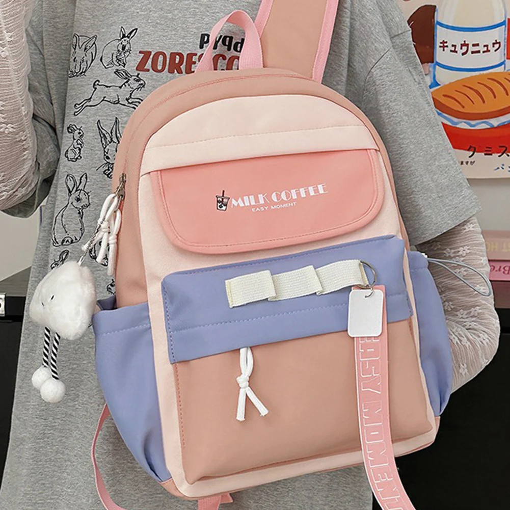 حقيبة ظهر عصرية من النايلون على الطراز الياباني للطلاب، حقائب مدرسية كاجوال مرقعة للسفر في الهواء الطلق #4