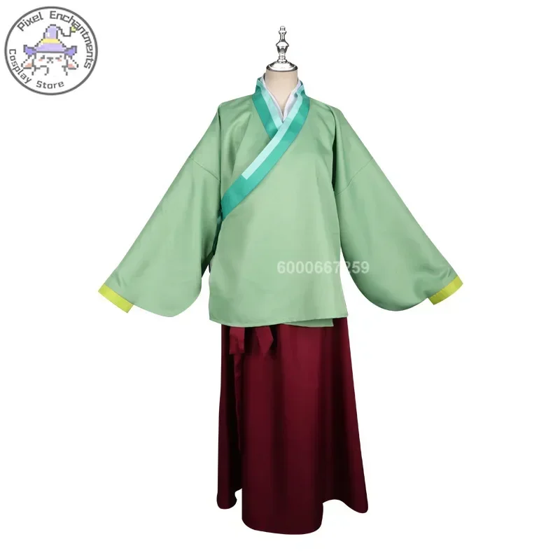 The Apothecary Diaries Maomao 코스프레 의상 가발 애니메이션 귀여운 드레스 스커트 그린 탑 복장 할로윈 파티 여성용 여자 #   1 #