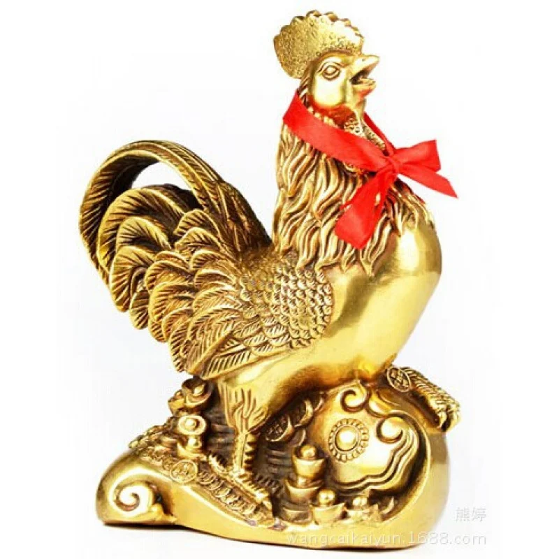 

Bronze Copper Ornament Large Yuanbao Rooster Home Living Room Craft Decoration