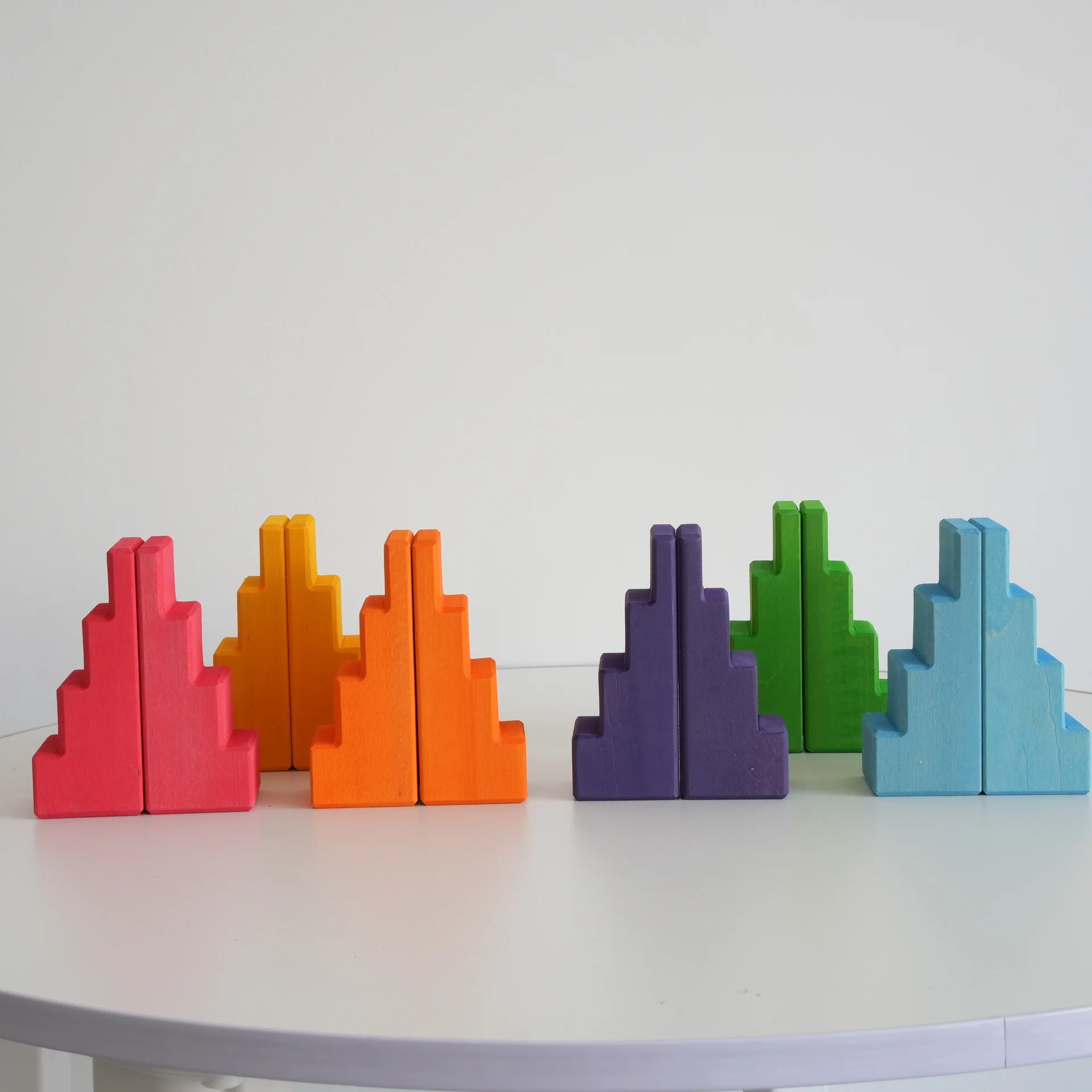 Staircase Colored Building Blocks Family Color Cognitive Toys Kindergarten Puzzle Building Blocks