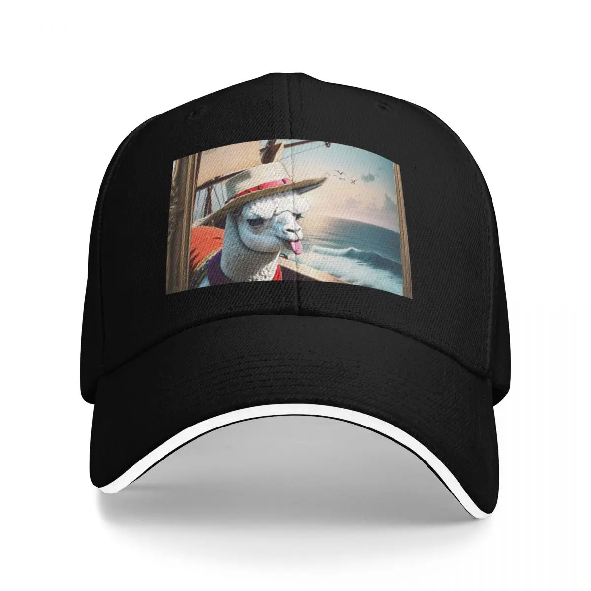 

The pirate king llama Baseball Cap Brand Man cap sailor cap for men funny hat Golf Men Women's