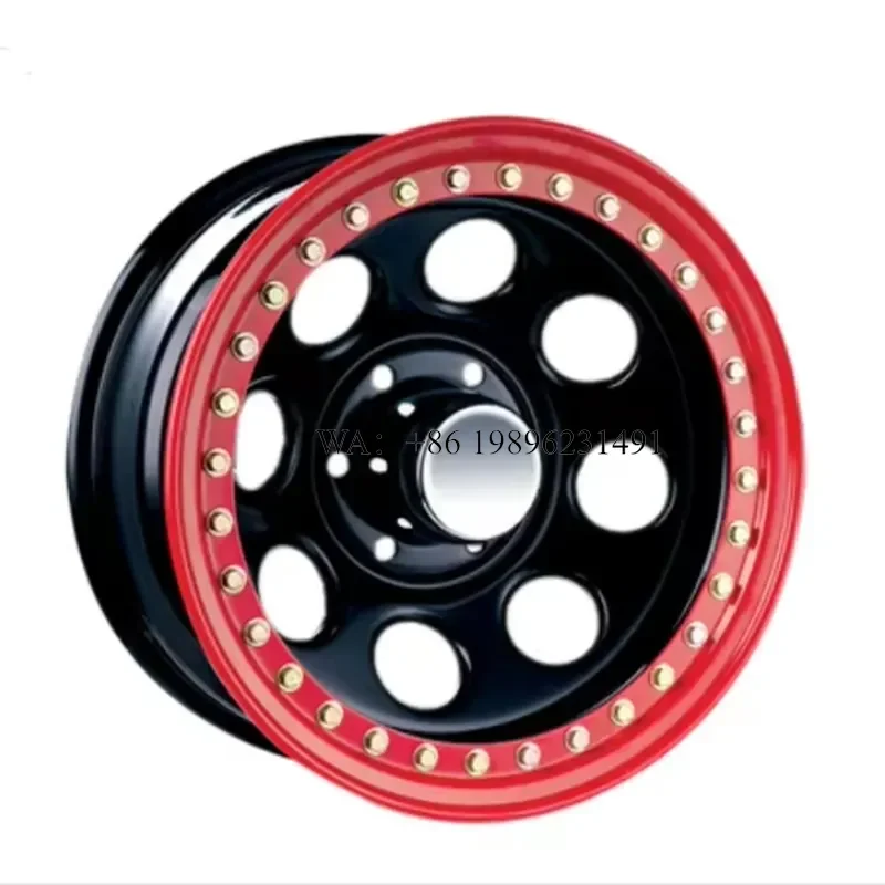 Wmwmnu for 15x6 Size PCD 6x139.7 Inch ET20 CB110 ET15 Galvanize Steel Trailer Wheels