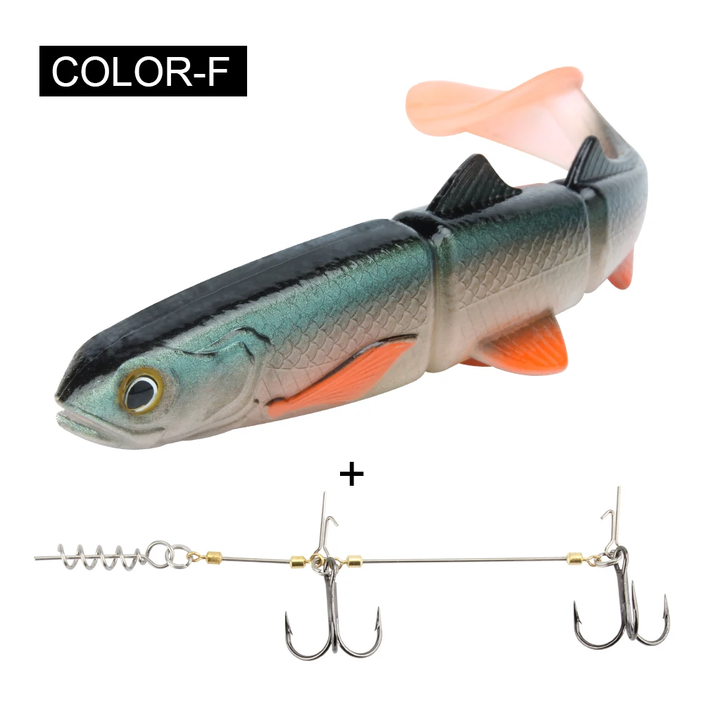 Spinpoler Pike Stinger Rig Hook Systerm mit 3D Swimbait Soft Lure Fishing Bait Paddle T Tails For Zander Pike Big Game Fish