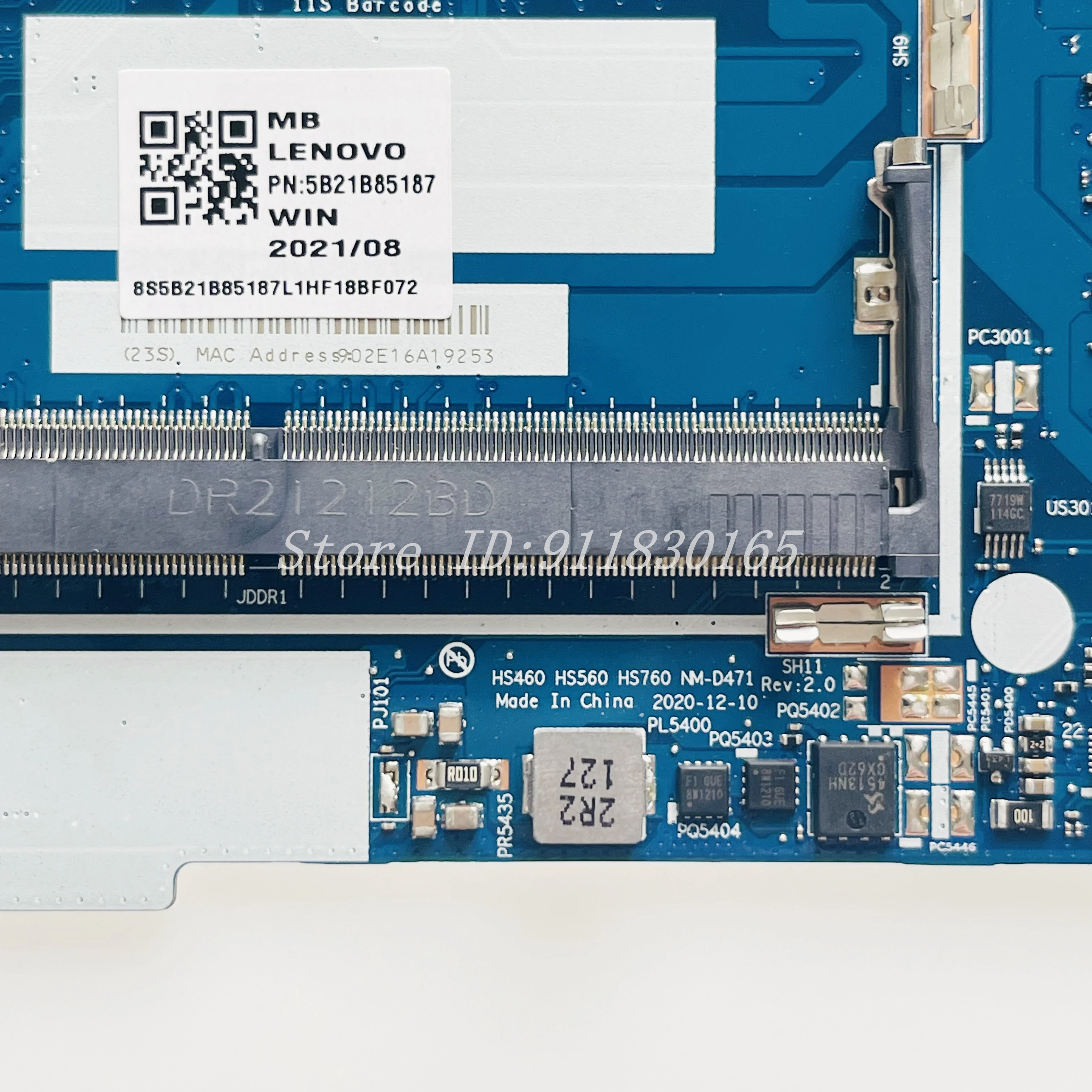 HS460 HS560 HS760 NM-D471 Para Lenovo Ideapad 3-14ITL6 3-15ITL6