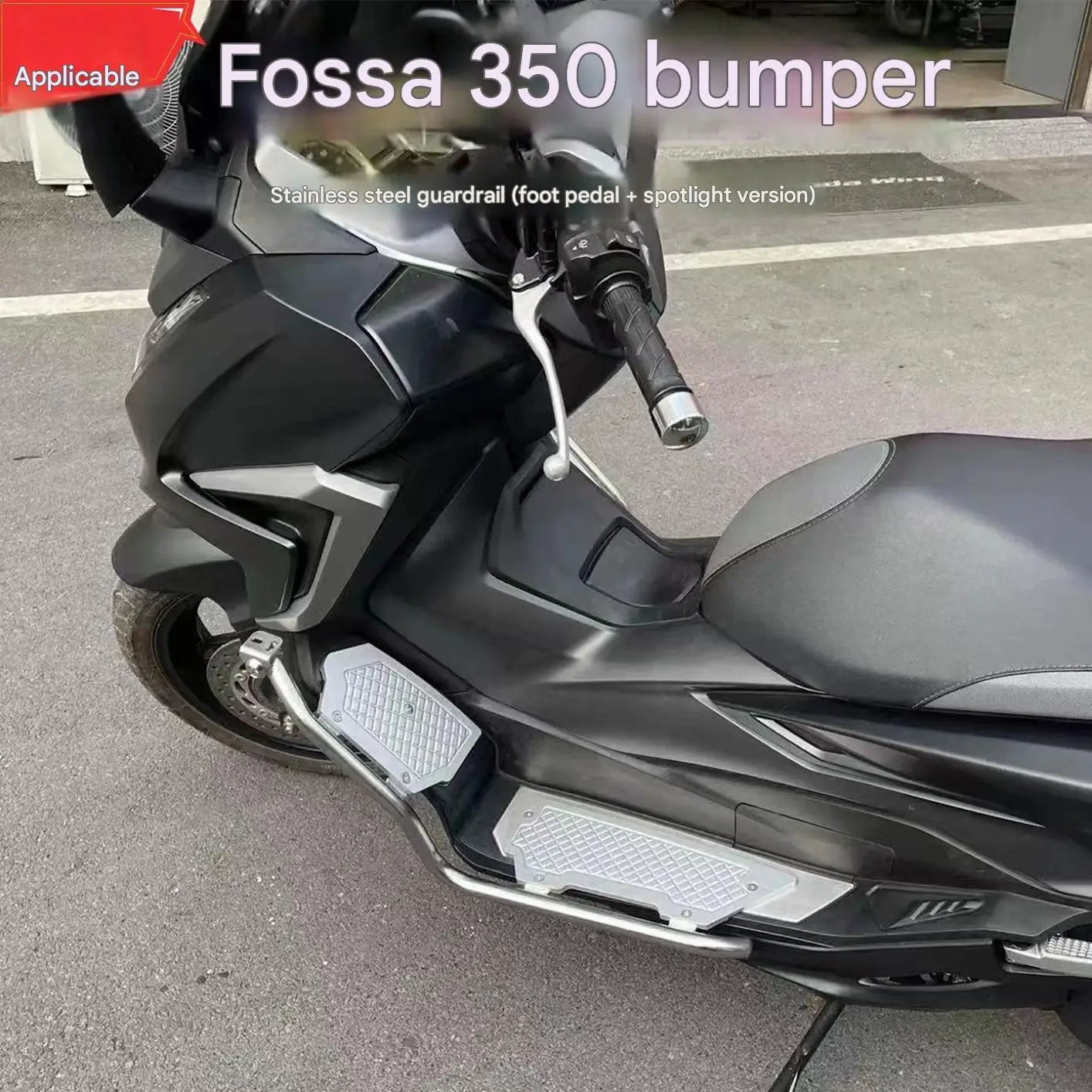 For Honda NSS350 Full-Wrap Stainless Steel Crash Bar Protective Modified Accessory with Wider Foot Pegs for Enhanced Safety