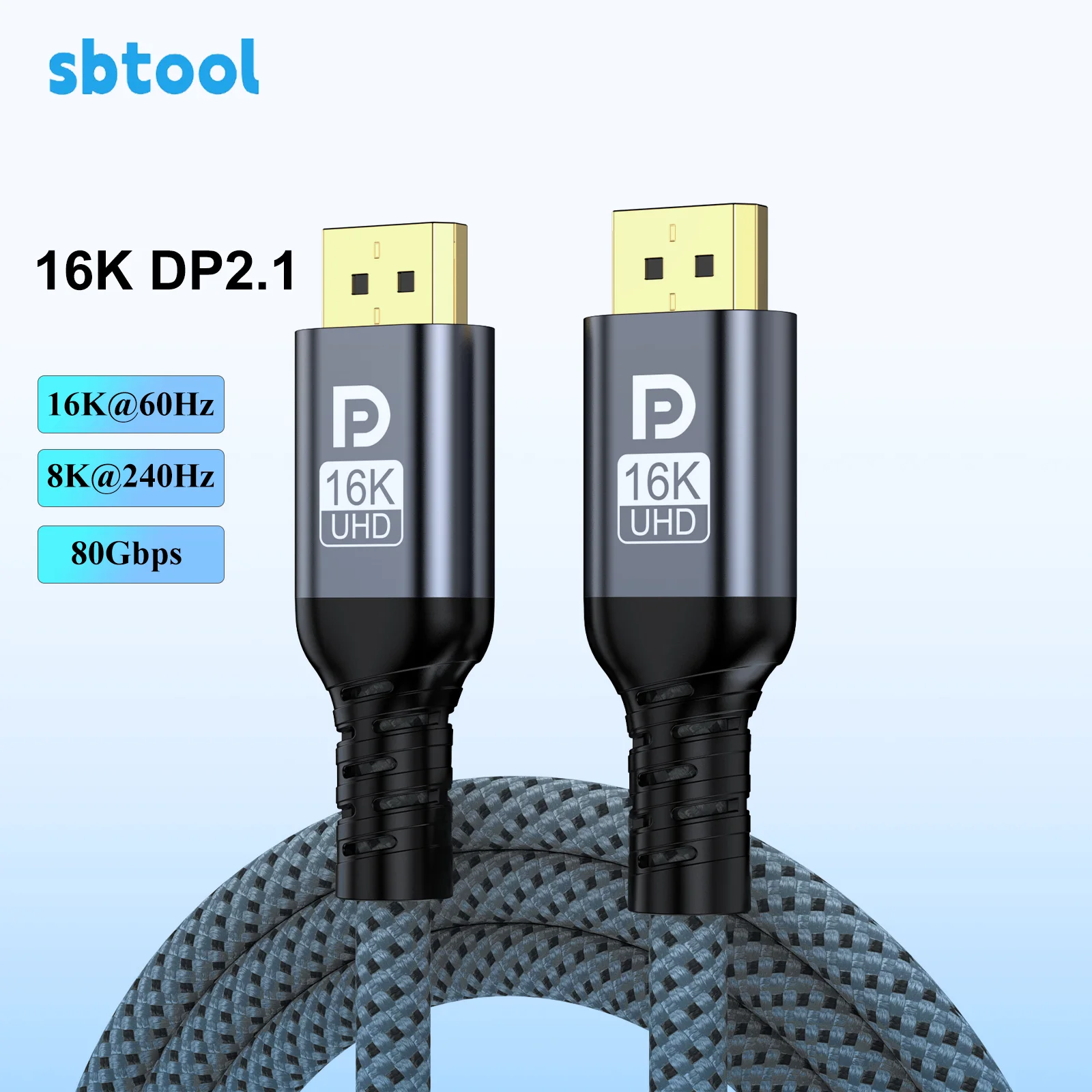 

High-Speed 16K HD DisplayPort DisplayPort Cable Custom Logo DP 2.1 Male Male Twisted Pair for Gaming Design 8m 1.8m 2m 1m Camera