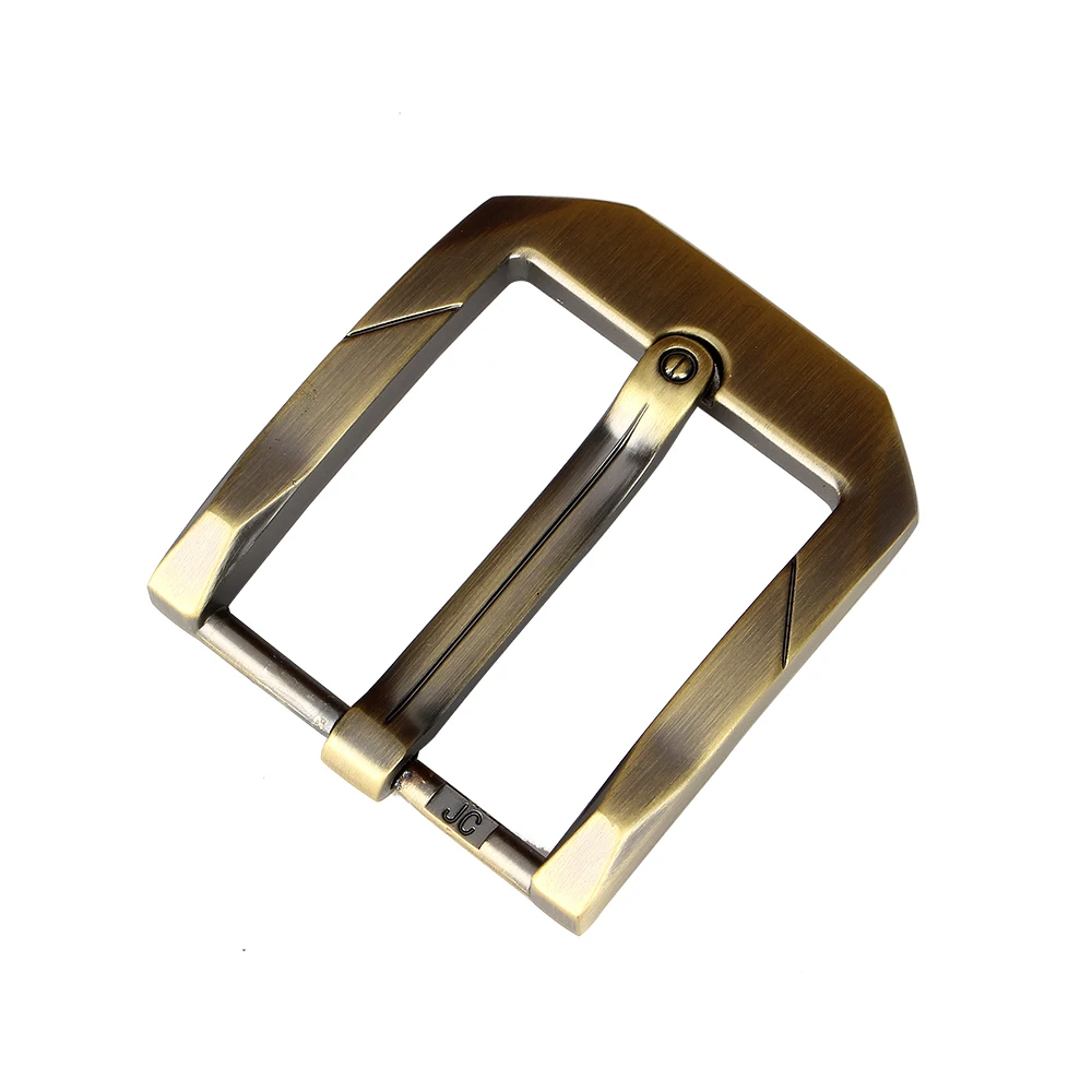 1PC 40mm Men's Metal Brushed Belt Buckle with End Bar Heel Bar for Belts Suitable 37-39mm Width Leather Craft Jeans Accessories