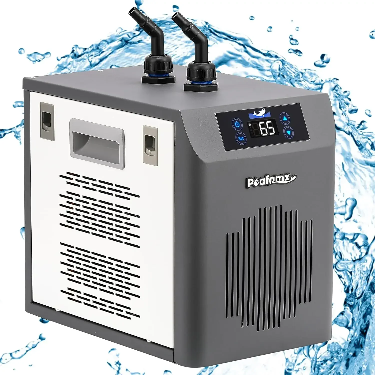 

[New Upgrade] 1/10 HP Aquarium Chiller 42Gal, Quiet Water Chiller with Titanium Evaporator Slanted Touch Screen, for Fresh/Saltw