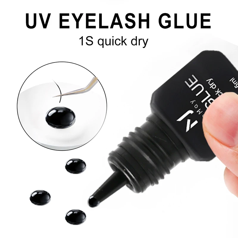 JOMAY UV Black Glue For Lash Extension Supplies 5ml High quality top-level adhesive Waterproof and oil resistant Super Strong