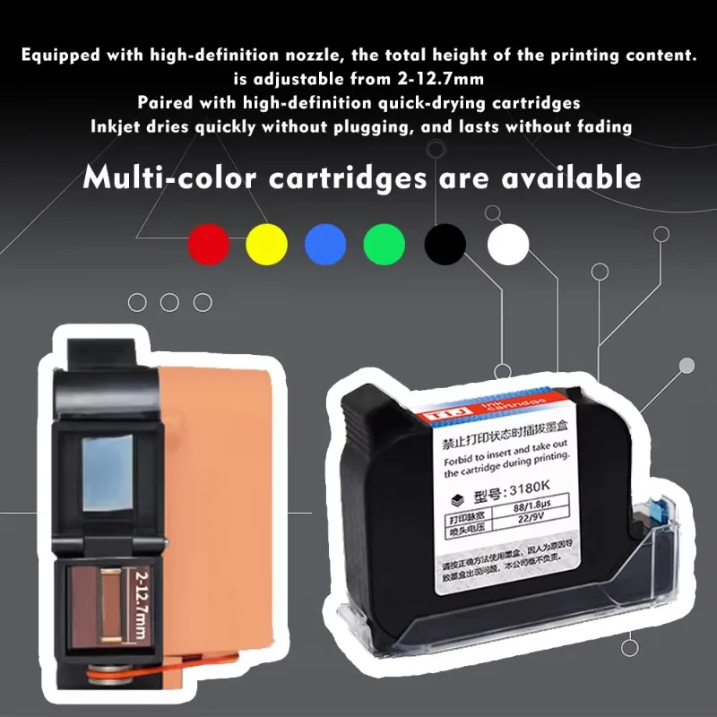 4.3Inch Portable Intelligent 600dpi Wireless 12.7mm Small Handheld CIJ Inkjet Printers for Dates Logos Label QR Codes Wood