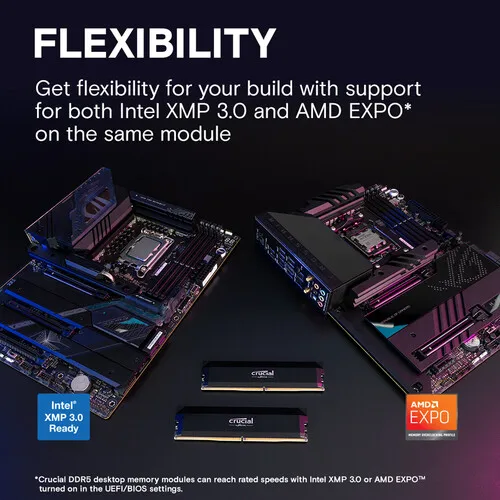 32GB DDR5 6000MHz RAM 키트, 16GB 데스크탑 게이밍 메모리, AMD EXPO C36/C48 저지연 오버클럭킹 썸네일 6
