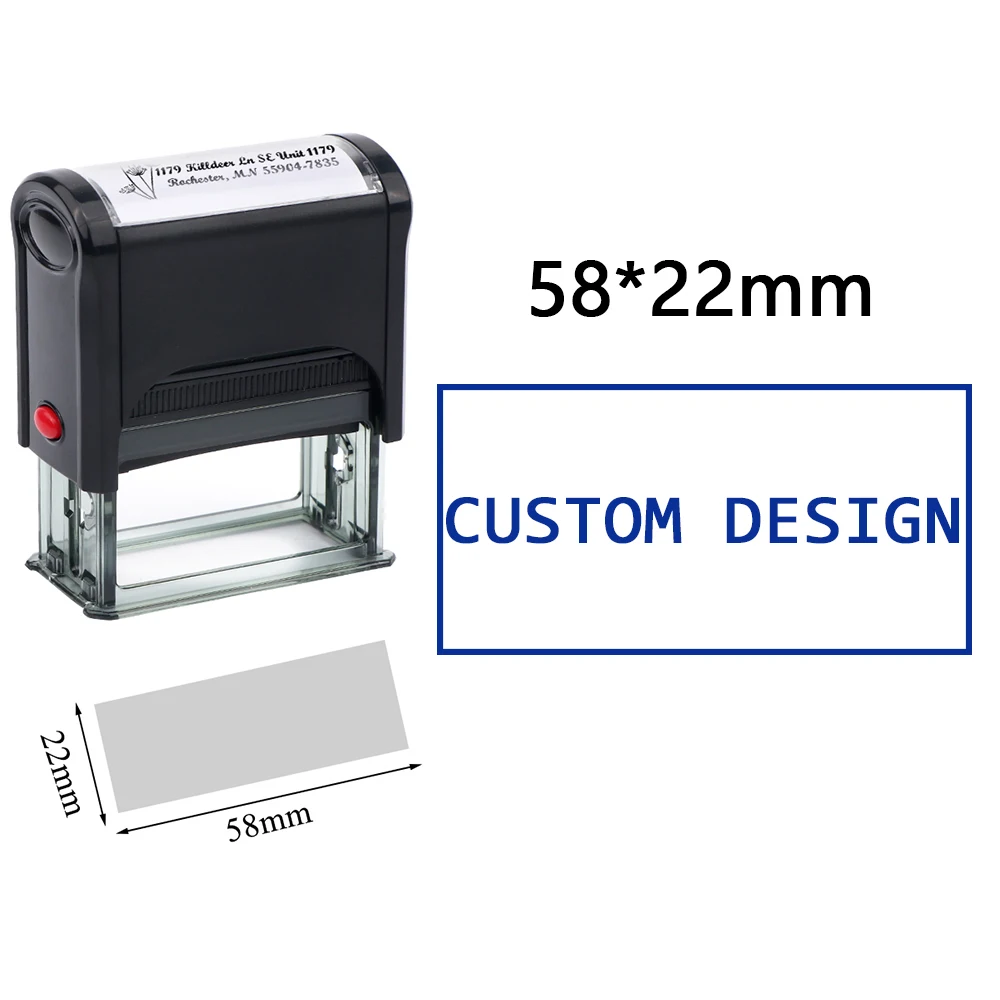 Aangepaste zelfinktende stempel DIY rubberen stempelset Aangepast LOGO Gepersonaliseerde zelfinktende bedrijfsadres naam nummer briefdruk