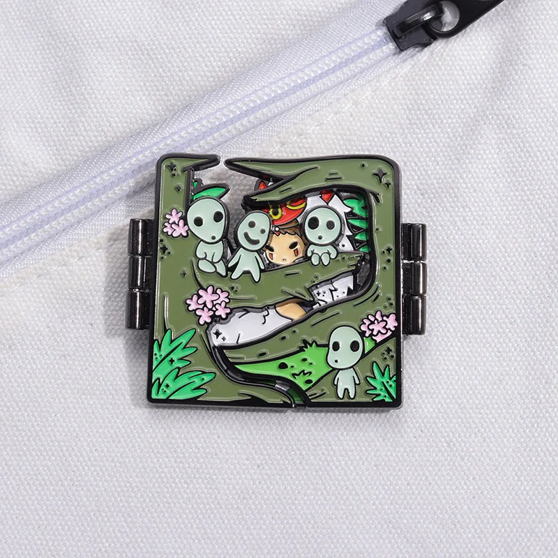 Anime Character Enamel Pin Brooch Foldable Lapel Pin Gifts